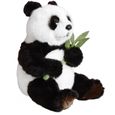 BRUBAKER Peluche Panda Nounours - 38 cm - Feuille de Bambou inclus-1