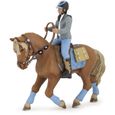 Figurine Cheval du jeune cavalier - PAPO - CHEVAUX, POULAINS ET PONEYS - Marron - Mixte - 3 ans-1