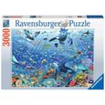 Puzzle 3000 pièces - Ravensburger - Monde sous-marin coloré - Animaux - Adulte - Intérieur-1