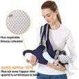 Ysinobear Porte bébé avec capuche amovible , avec assise ergonomique, mode de portage ventral dorsal pour bébés et enfants 0-36-1