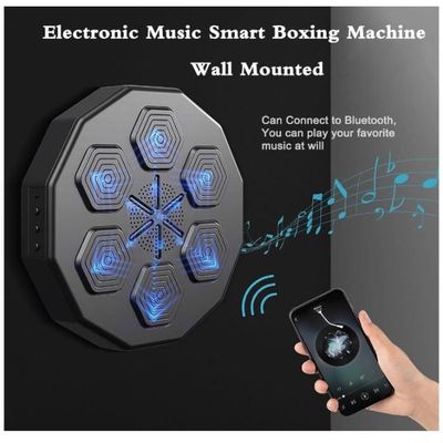 Music Boxing Machine For Adult Kids Lumière LED Rechargeable Bluetooth  Electronic Boxing Practice Boxing Machine Raction La Main Et Quipement De  Boxe