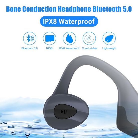 Q1 – casque de natation professionnel, Bluetooth 5.0, mémoire 8 go  intégrée, lecteur MP3 avec Microphone, IPX8, écouteurs étanches pour Xiaomi  - AliExpress