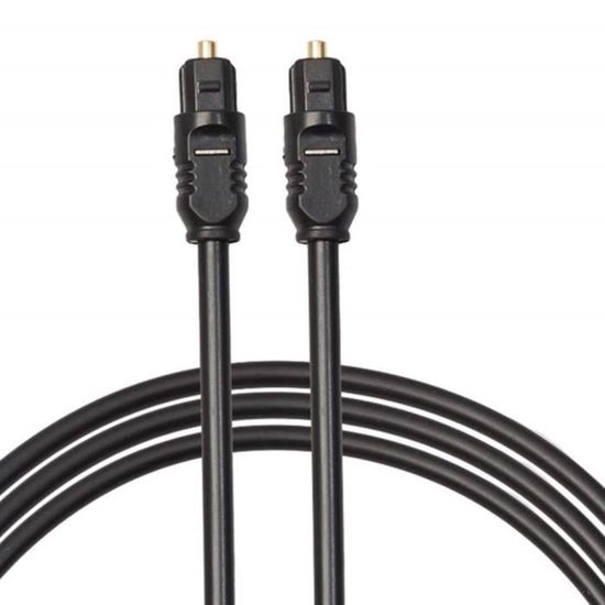 Câble Audio Optique Toslink OcioDual 3m - SPDIF Digital Pour HDTV, Home Cinéma, Barre De Son - Connecteur M/M