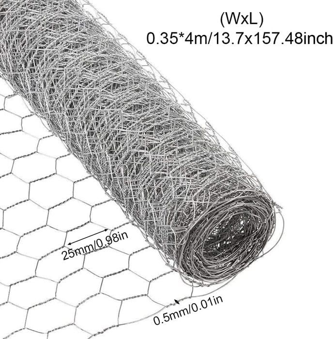 Treillis Métallique Galvanisé GOEDCH - Lot De 2 Rouleaux 20cm X 3m (Mailles 6mm) - Protection Rongeurs Jardin