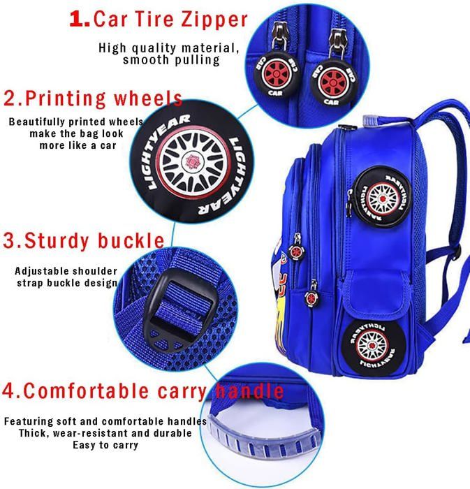 Sac à dos BLEU Garçon motif Uni TAMS