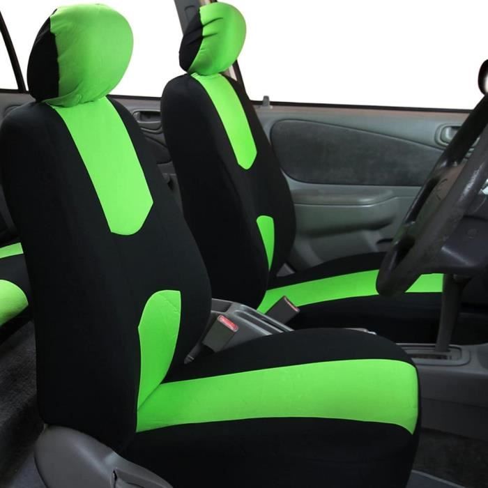 Housses de siège baquet en spray vert fluo, housses de siège pour véhicule  -  France