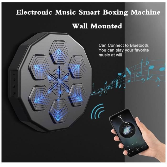 Acheter Machine de boxe musicale intelligente, cible de boxe murale,  Bluetooth, équipement de boxe intelligent pour entraînement, tapis de  frappe pour sport de boxe