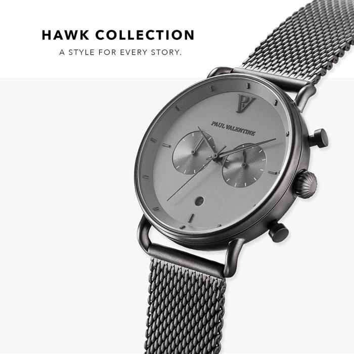 Montre paul valentine noir on sale
