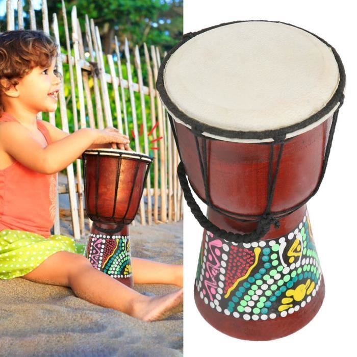 Djembe Africain Enfant Adulte Jouet De Pratique Instrument À Percussions  Fait Main