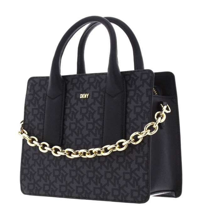 DKNY Sac a main noir gris fonce en cuir pour femme Otto Satchel Bag BK Logo BK 202506 noir gris fonce Cdiscount Bagagerie Maroquinerie