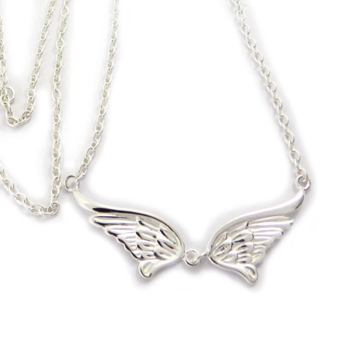 Collier Ange Avec Ailes En Coeur En Argent Sterling 925 Et 85 Diamants Naturels - Occasion, Marque Inde
