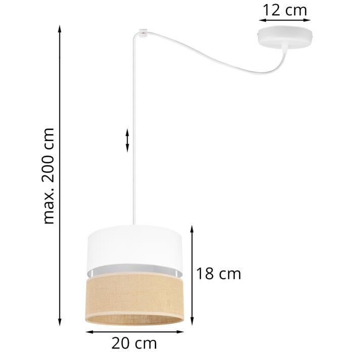 Light-Home Juta Spider Abat Jour Suspension Luminaire Lustre - E27 ...