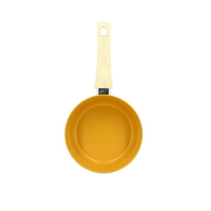 MENASTYL - Casserole 16cm Colorama crème - En Aluminium - Revêtement antiadhésif en céramique - Tous feux dont induction