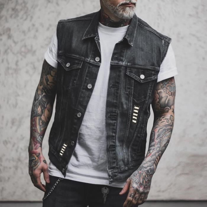 Gilet sans manche homme moto deals