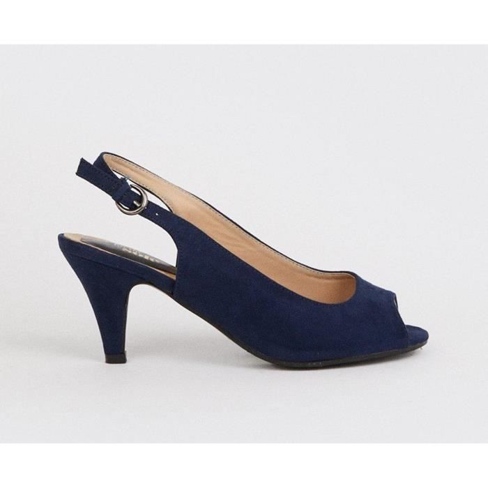 Escarpins bleu 2025 marine pas cher