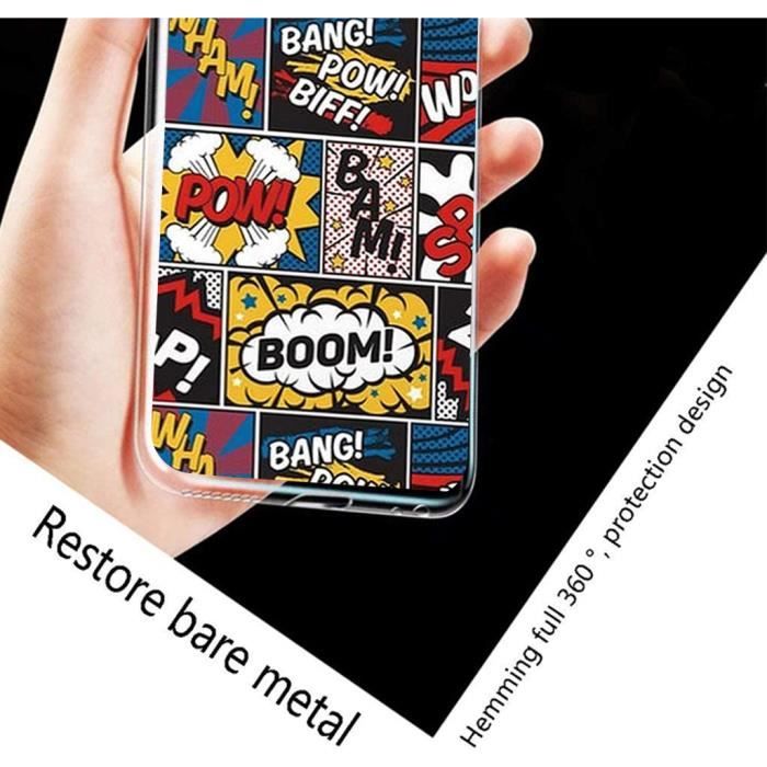 Coque pour Motorola Moto E13 6.5 avec 2 Pièces Protection Écran en Verre Trempé, DY216 Mince