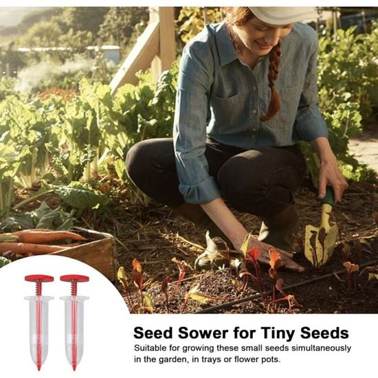 Distributeur de Graines, Mini Outil de Semis Seedmaster pour Un Jardinage Facile, 2 Pièces Distributeur de Graines, Mini Outil de Semis Seedmaster pour Un Jardinage Facile, 2 Pièces