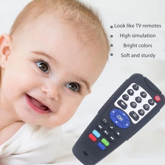 Jouets de dentition pour bébé, simulation en silicone doux bébé TV