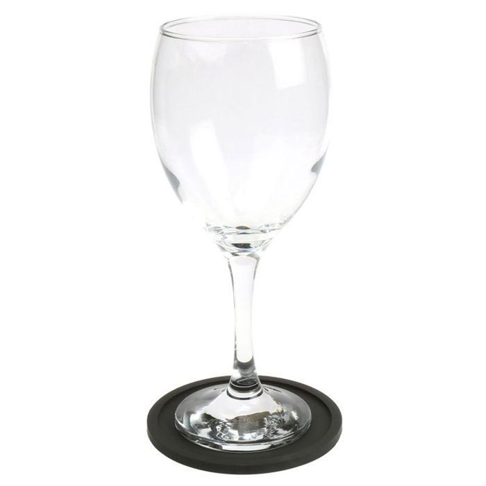 Lot De 12 Dessous De Verre En Silicone Noir Antidérapants 10cm - Protection Table Élégante Et Pratique