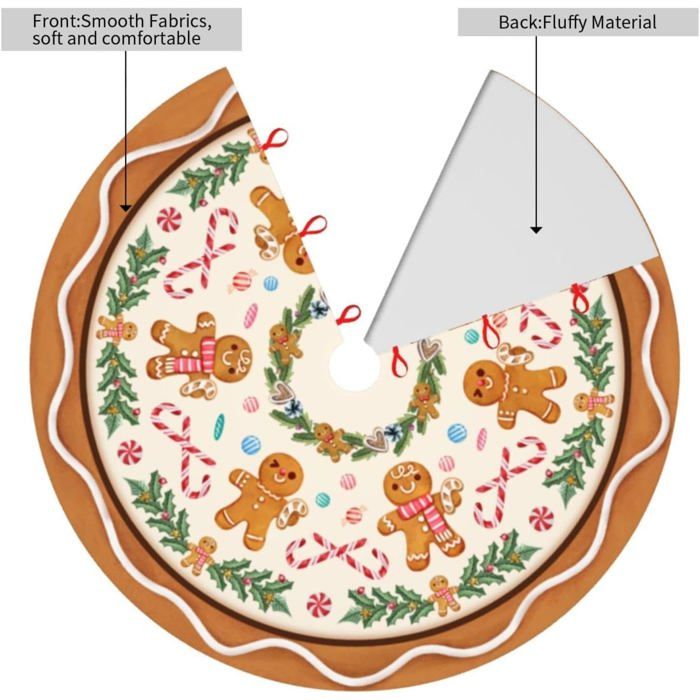 Jupe Sapin Noël 120 Cm Rouge/blanc Bonhomme Neige, Décor Festif Pour