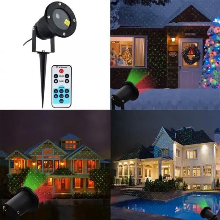 Projecteur Extérieur Neige 600 Lumens IP65 - Flocons Animés Pour Fêtes Et Noël