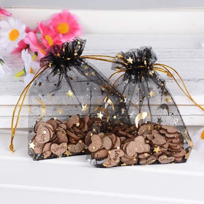 SumDirect Lot De 120 Sacs En Organza Avec Cordon De Serrage Et