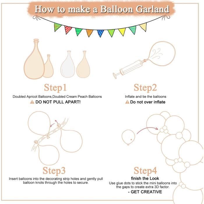 Arche ballon anniversaire, Kit de guirlande d'arc de ballon Beige  Abricot,Decoration Anniversaire pour anniversaire de filles,[708] -  Cdiscount Maison