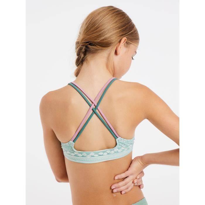 Maillot de bain 2 pièces triangle fille Protest Prtkamille - green baygreen  - 12 ans - Cdiscount Sport