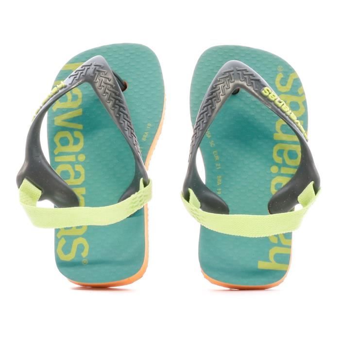 Tongs Gar on Havaianas Logomania Orange Semelle synth tique