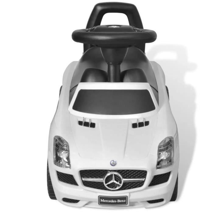 Porteur Bébé 3 En 1 Mercedes-Benz GOPLUS - Pousse-pousse, Marcheur, Voiture à Chevaucher - Pour 1 à 3 Ans, Charge 25 Kg - Klaxon, Bruit Moteur, Rangement - 10