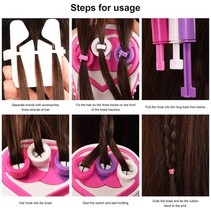 Machine à Tresser Les Cheveux Pour Filles - Kit Accessoires Cheveux Créatifs