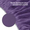 Drap housse de protection 4 pièces en éponge pour table de massage - Violet - Vivezen-3