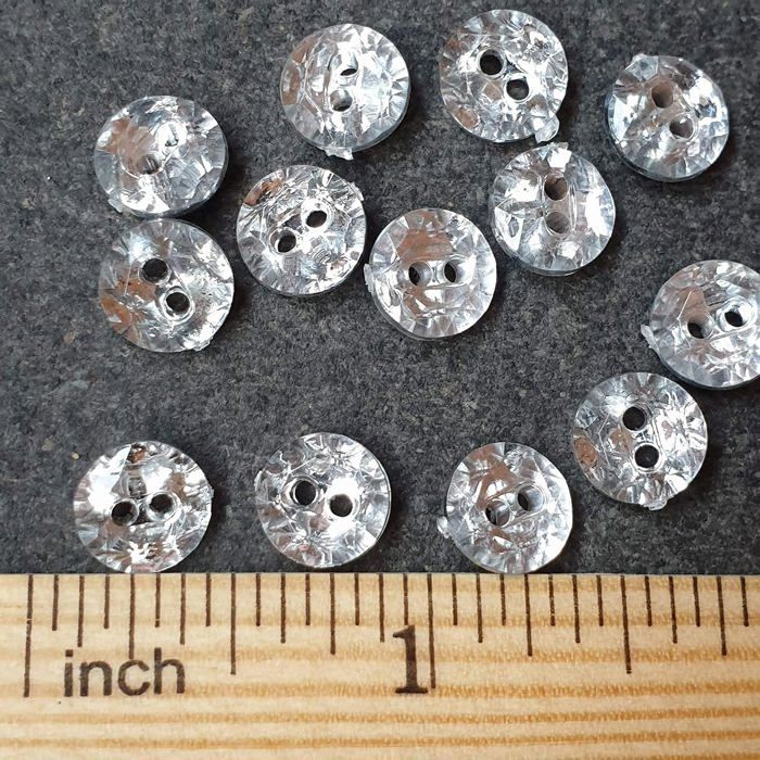 Lot De 50 Pierres à Coudre Acryliques Transparentes Rondes 12mm - Pour Bijoux Et Créations DIY