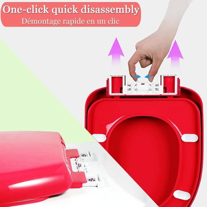 Abattant wc rouge avec frein de chute discount