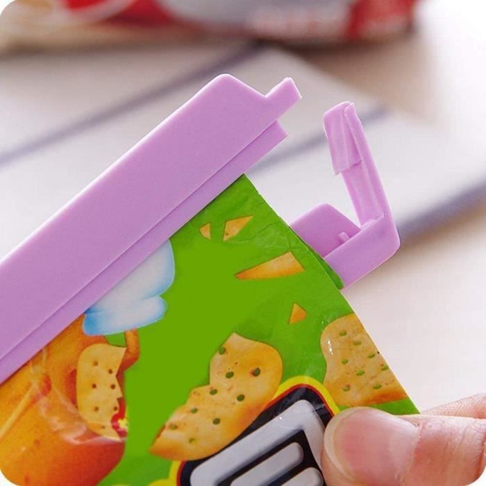 Lot De 42 Clips De Fermeture Pour Sacs - 4 Tailles (6,8,11,14 Cm) Colorés, Réutilisables - Pour Snacks, Bonbons