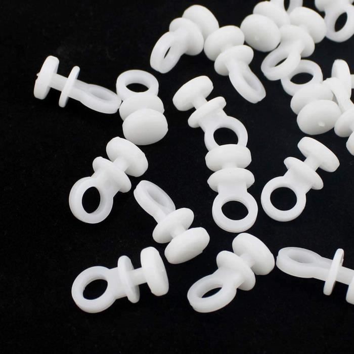 Glisseurs Pour Rails Rideaux X100 - Diamètre 11mm - Crochets Silencieux Et Résistants PE - Installation Facile Sans Outils - 2
