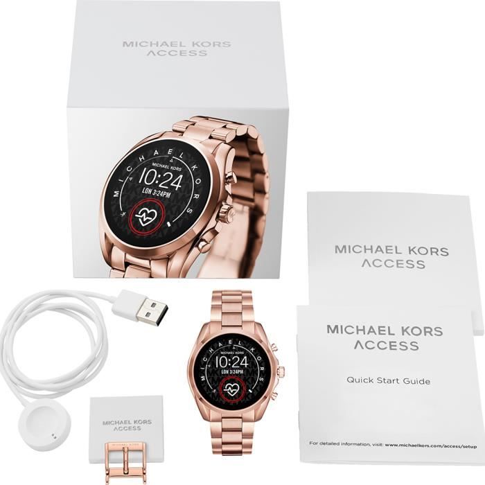 MICHAEL KORS ACCESS Montre connectee Femme Acier inoxydable ton or rose MKT5086 Bradshaw 2 or rose Achat vente montre Femme Black Friday Cdiscount