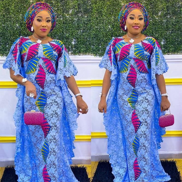 Robe africaine dentelle hot sale