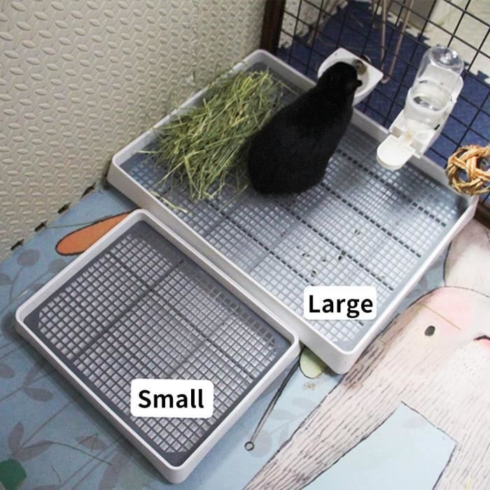 Oncpcare Bac à litière pour lapin avec grille, bac à litière extra large pour cage90 Cdiscount