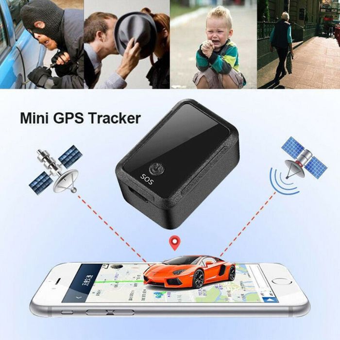 GZ*Mini GPS Tracker ,traceur GPS Mini Localisateur Mini Traqueur Locator Anti-perdu Pour Documents Portefeuilles Sacs à Main Enfants