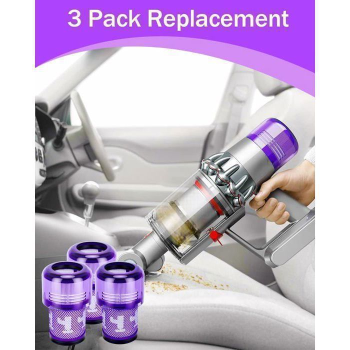 Lot De 3 Filtres De Rechange Pour Aspirateur Dyson V12 Detect Slim / V12 Slim - Réf. 971517-01 - 9