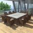 Mobilier De Salle A Manger D Exterieur En Poly Rotin Marron A