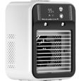 climatiseur mobile silencieux,2 ports pulvérisation,Affichage LED,500 ml Grand réservoir d'eau,Type-C,Voyage et Maison,Blanc
