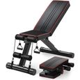 Dripex Banc de Musculation Pliable Multifonction Complet Sit-up Fitness Musculation Bras Gym Domicile Bureau 115x50x54cm-0