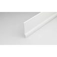 Plinthe souple en PVC grande qualité de MadeInNature®, Blanc, hauteur 70 mm, longueur (14ml, Blanc) -0