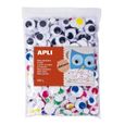 APLI Kids   - Sachet de 600 yeux mobiles de couleurs assorties - 17444-0