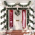 1 paire de rideaux de porte décoratifs de Noël banderole - banniere - guirlande (hors noel) articles - decoration de fete-0