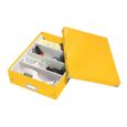 Boîte de rangement carton Leitz Click&Store Wow avec séparateurs H 10,5 x L 27,8 x P 36,8 cm jaune-0