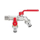 Robinet - INF - Antigel - Double tête - Connexions 1/2" et 3/4" - Arrosage de jardin