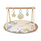 INGENUITY Tapis d'éveil bébé pliable WonderWood, rond avec arche de jeux en bois, mirroir et jouets bébé